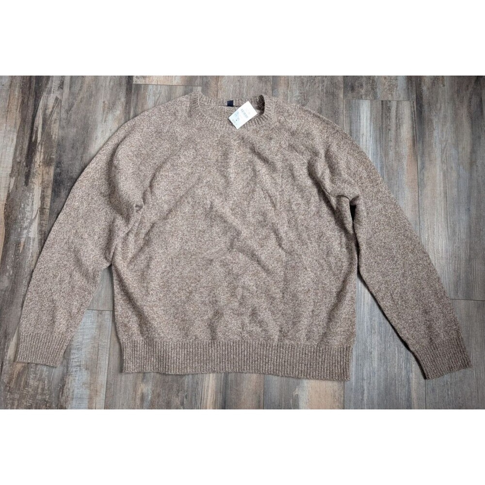 New w/ Tags Banana Republic Wool Blend Sweater Mens XXL Brown Pullover Crewneck